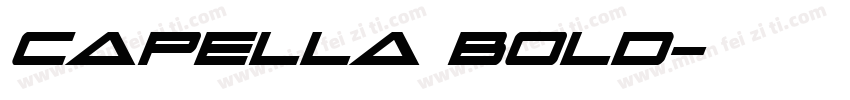 Capella Bold字体转换